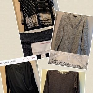 4 banana republic/loft sweaters sz med